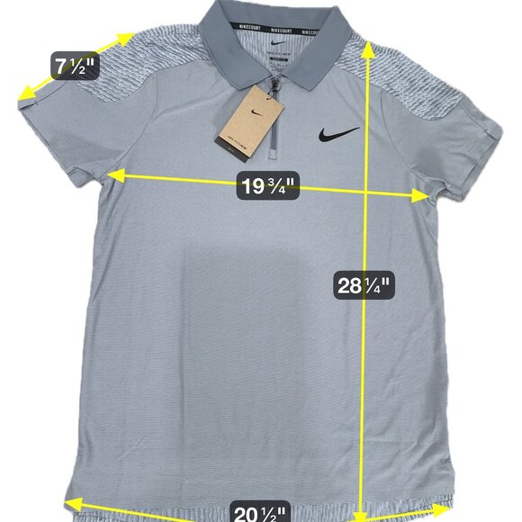 Nike Court Slam Advantage ADV Tennis Polo Jersey Mens Medium Blue FD5244 440 - Picture 2 of 14